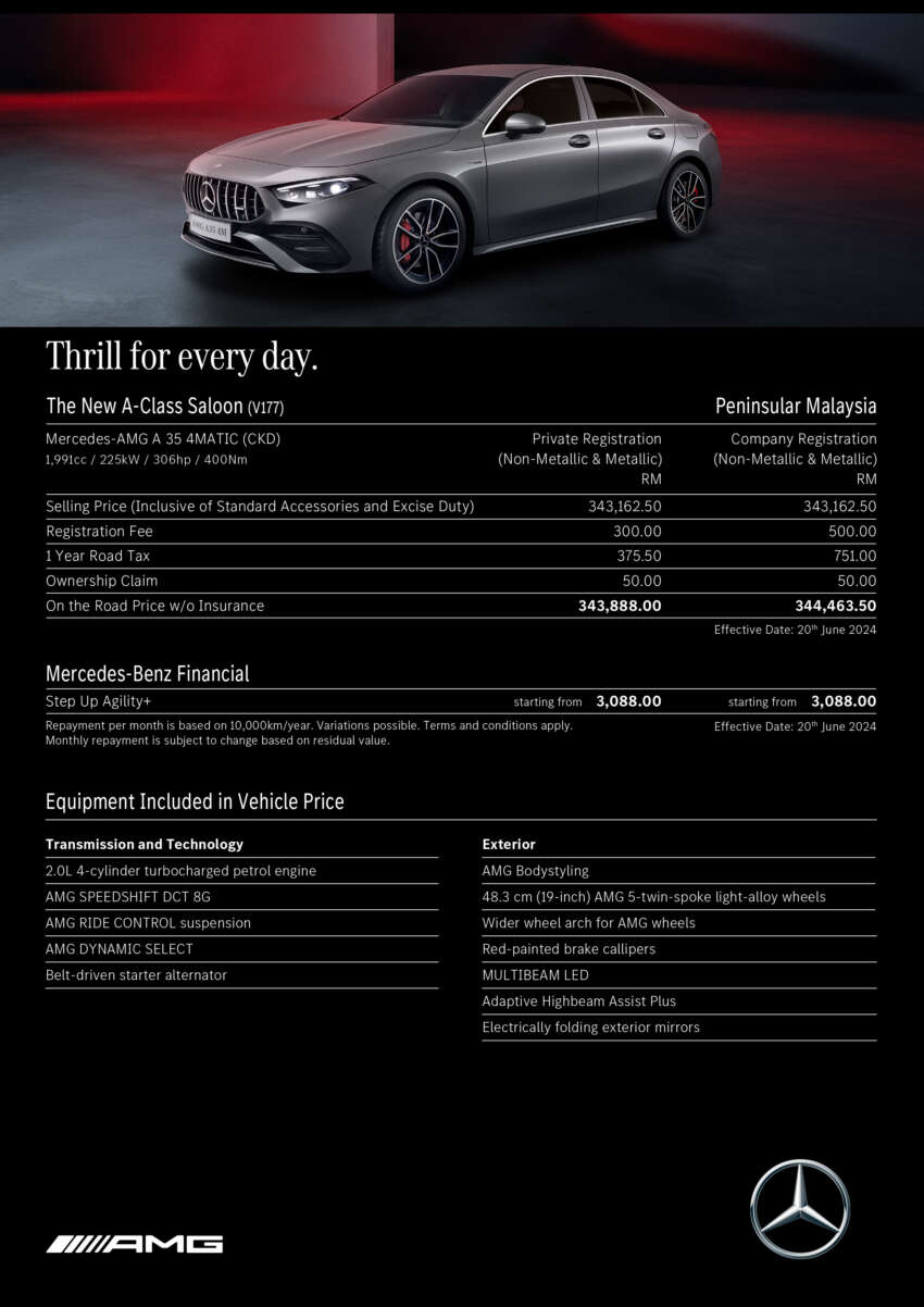 2024 Mercedes-AMG A35 4Matic facelift launched in Malaysia – CKD; 306 PS 2.0L mild hybrid; RM343,888 1779974
