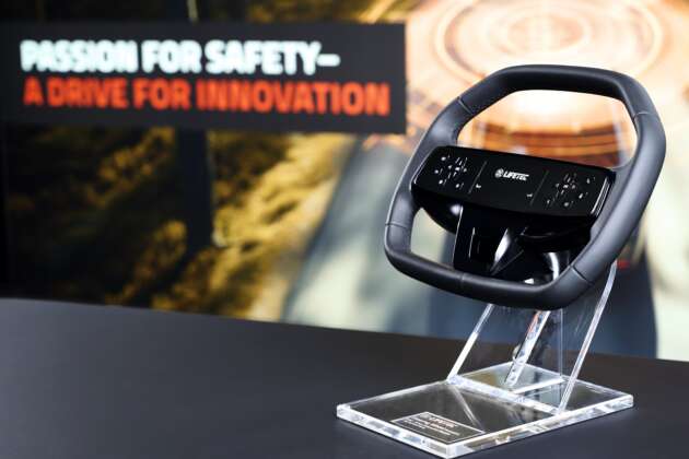 ZF introduces new steering wheel airbag design that enables smartphone-like functions with touchscreen, sensors
