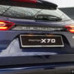 Proton X70 2025 — empat varian, rekaan bampar baru,  IHU 12.3-inci, Apple CarPlay dan Android Auto