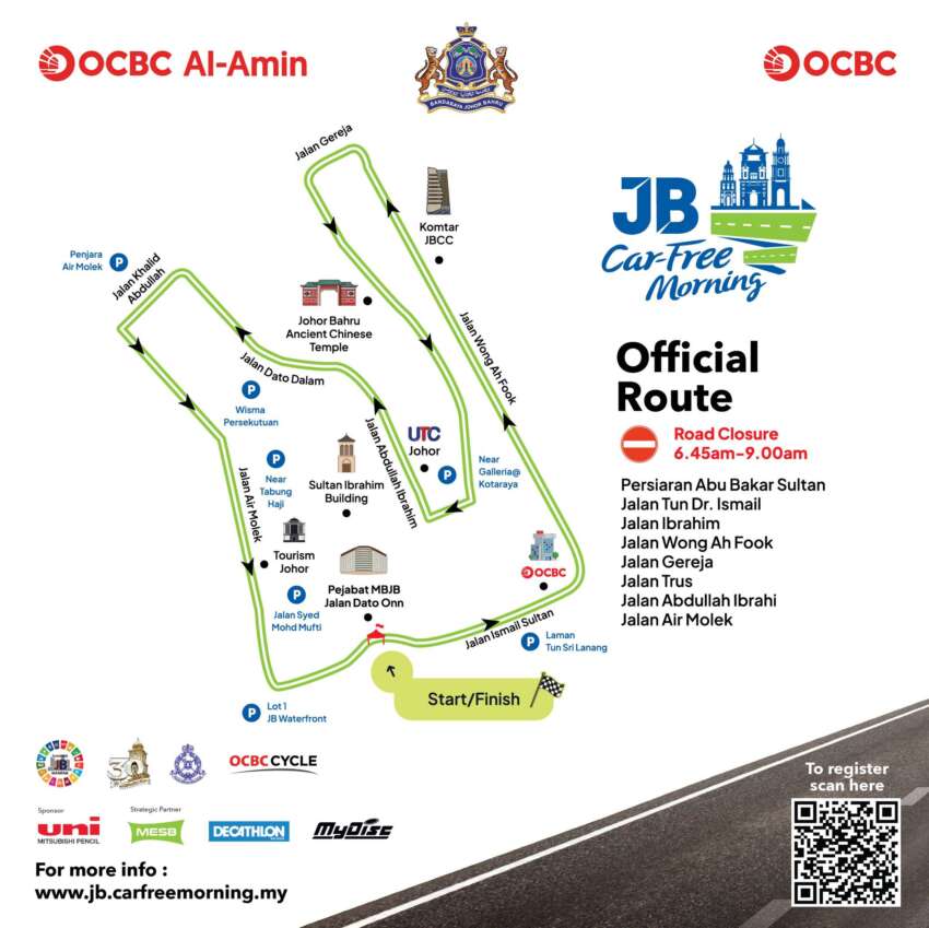 JB Car Free Morning berlangsung esok, 8 Jun 1775278