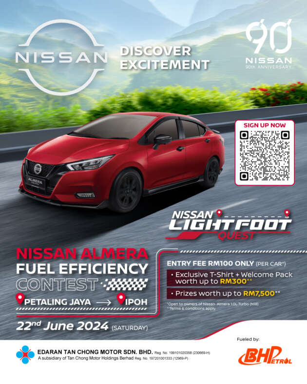 Nissan Lightfoot Quest fuel efficiency challenge for Almera Turbo owners – prizes up to RM7,500 to be won