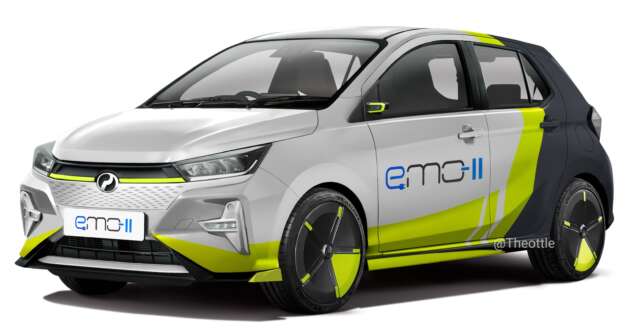 Perodua emo-II – Axia EV rendered by Theophilus Chin