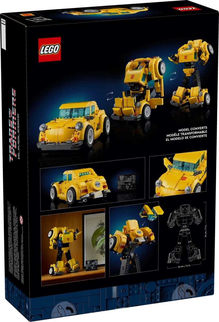 Lego 10338 Transformers Bumblebee – 950 pieces set transforms into a yellow Volkswagen Beetle 1783852