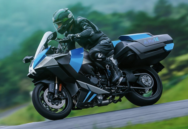 Kawasaki Hydrogen ICE motorcycle first public test