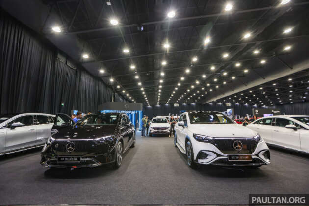 EVx 2024: Mercedes-Benz EQS500, EQE350+, EQB350 dan EQA250 dipamerkan di ruang Hap Seng Star