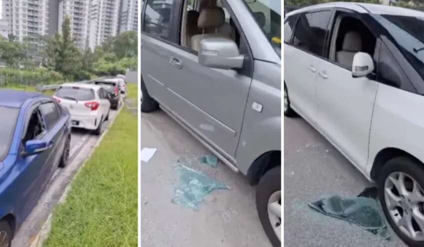 Broken car windows at LRT Awan Besar this week – police received six reports, investigating incident 1786667