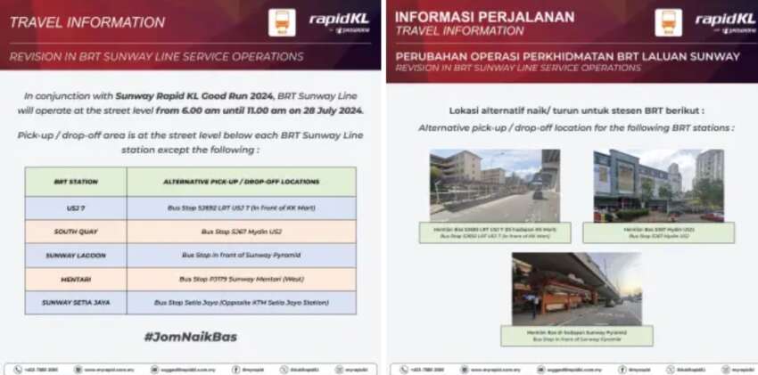 BRT Sunway to operate on street level on July 28 – elevated track used for Sunway Rapid KL Good Run 1795689
