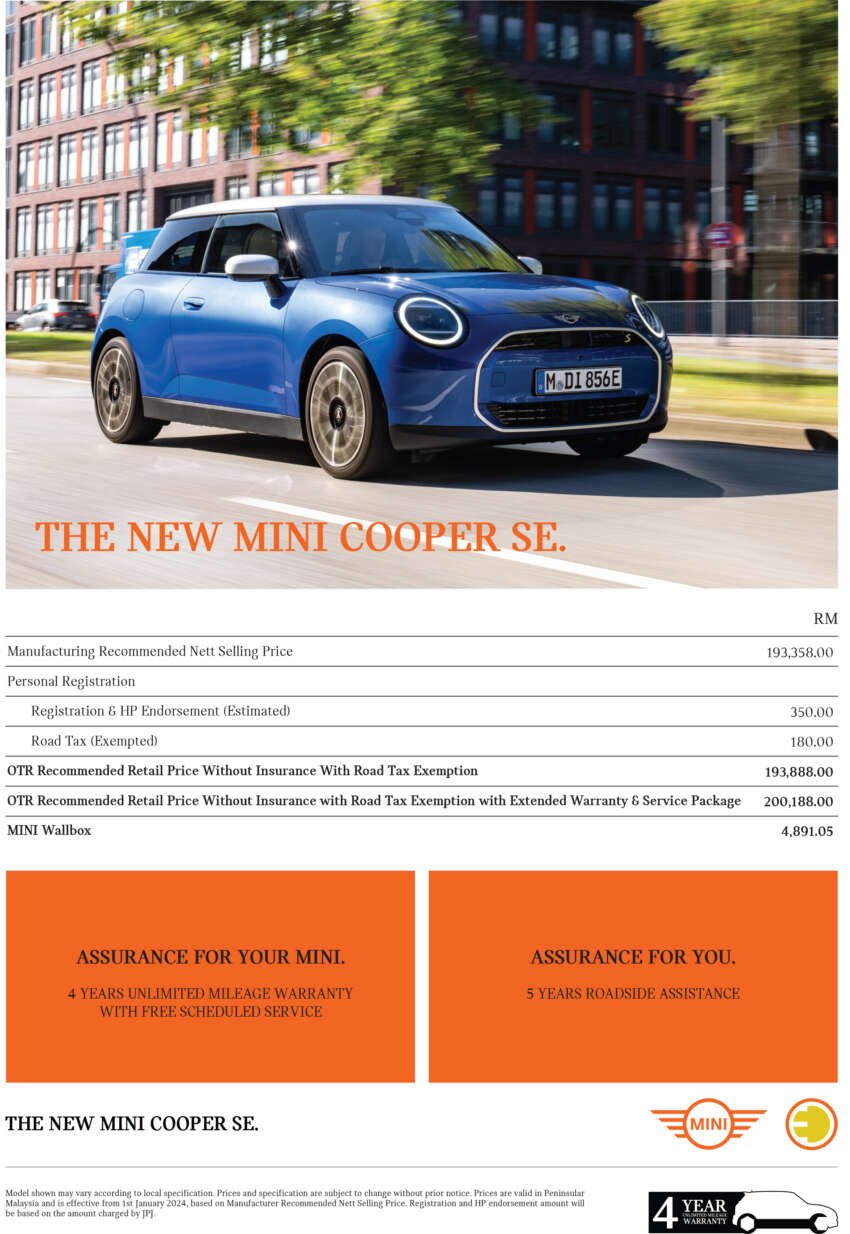 2024 MINI Cooper SE in Malaysia – all-new J01 EV 3-door hatch with 218 PS, 402 km range, RM193,888 1789990
