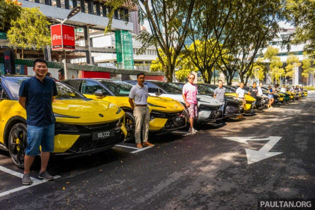 Lotus Eletre owners meet at The Five: 18 cars gathered