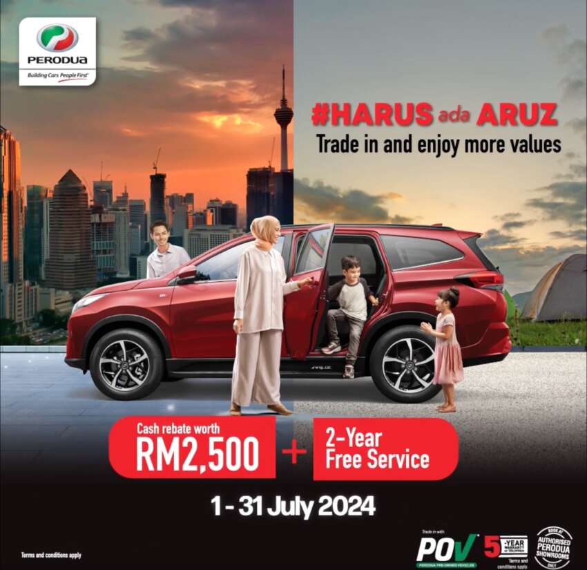 Trade-in for a Perodua Ativa, Aruz for two years free service – 7-seater gets extra RM2.5k off, ends July 31 1795175