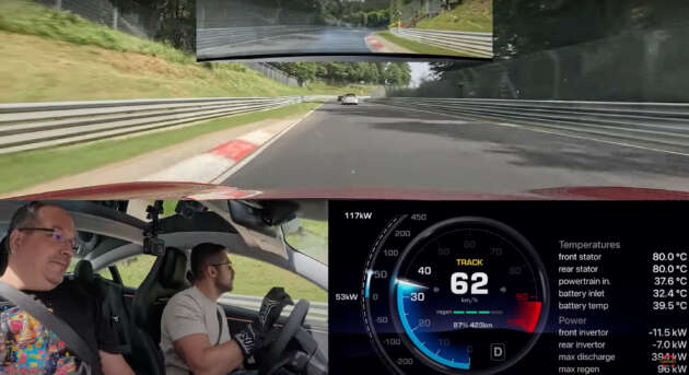 Tesla Model 3 Performance test driven by Misha Charoudin on the Nurburgring; brakes caught fire, lost power after 1 lap