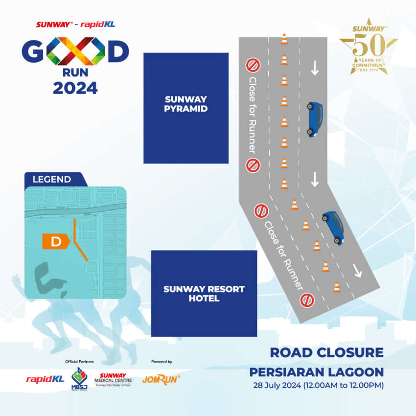 Beberapa jalan di Bandar Sunway ditutup pada 27-28 Julai untuk acara Sunway Rapid Good Run 2024 1796569