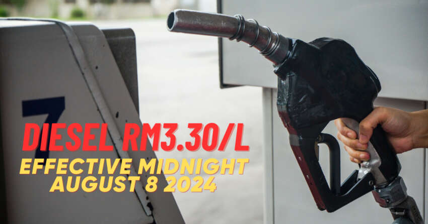 Malaysian fuel prices August 2024 week two – diesel drops 5 sen to RM3.30 per litre; petrol unchanged 1801413