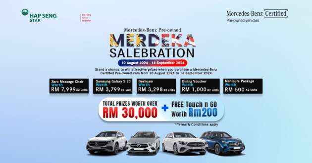 Mercedes-Benz Pre-owned Merdeka Salebration by Hap Seng Star – prizes over RM30k, starts tomorrow!
