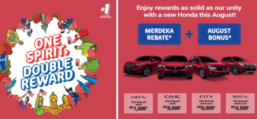 Honda Malaysia August 2024 Merdeka promo – up to RM8,000 off; MY2024 City, Civic, WR-V, HR-V included 1799112