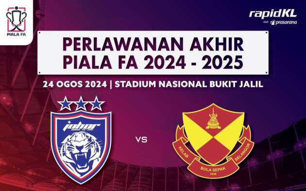 JDT vs Selangor FA Cup final on August 24 – LRT Bukit Jalil operations extended to 1am on Sat night