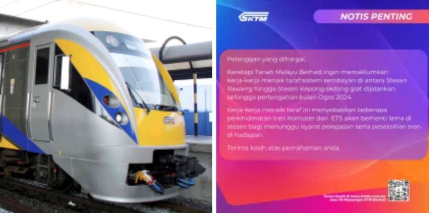 Delays for KTM Komuter, ETS due to signalling system upgrade between Rawang, Kepong – till mid August 1801198