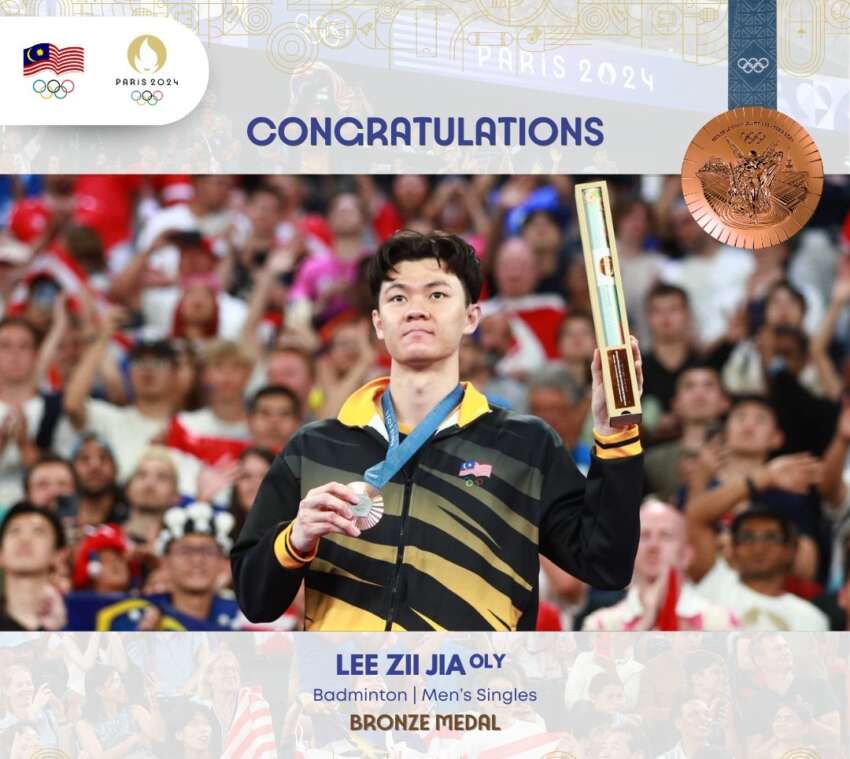 Lee Zii Jia wins Olympic bronze medal for Malaysia at Paris 2024, gets a free Chery Tiggo 7 Pro for his efforts 1800439