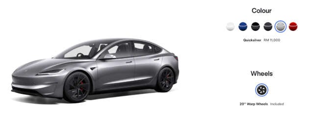 Tesla Model 3, Model Y Quicksilver paint now RM3,500 more expensive – liquid metal hue costs RM11,000