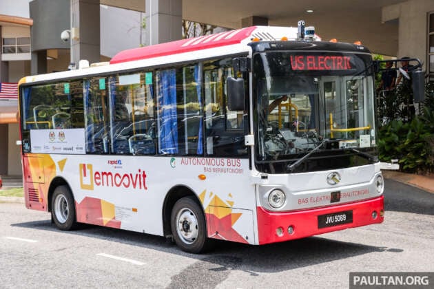 Autonomous electric bus trials to be held in Putrajaya this year – eMooVit self-driving bus with DNB 5G tech