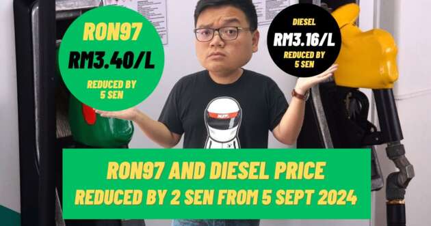 Malaysian fuel prices September 2024 week two – 2 sen drop; diesel to RM3.16/litre, RON97 to RM3.40/litre