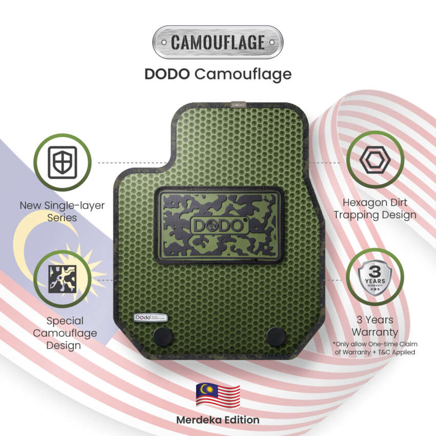 Enjoy 31% off Dodo Mat Camouflage car mat and receive a Dodo Limited Vacuum Flask until Sept 16! 1816258