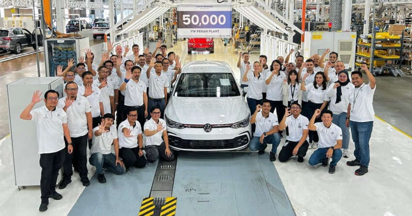 Volkswagen Group Malaysia rolls out its 50,000th CKD car at Pekan plant, a Golf GTI painted in Oryx White 1814051