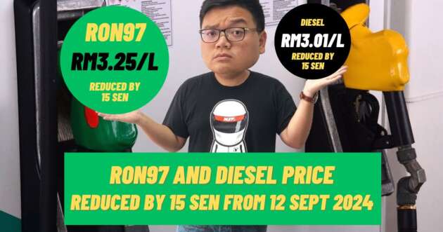 Malaysian fuel prices September 2024 week three – 15 sen drop; diesel to RM3.01/litre, RON97 to RM3.25/litre