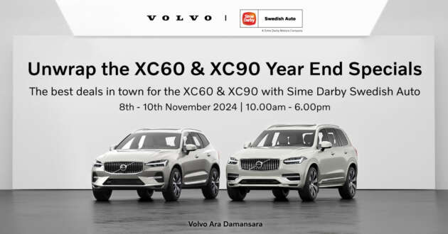 Unwrap special year-end deals on the Volvo XC60 and XC90 with Sime Darby Swedish Auto, November 8-10!