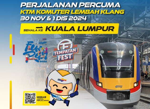 KTM Komuter Lembah Klang tawar perjalanan percuma ke Stesen KL pada 30 Nov dan 1 Dis
