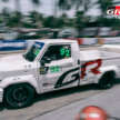Toyota Hilux Champ race truck in Thailand Super Pickup series – 2.4L diesel, fender flares, rear wing!