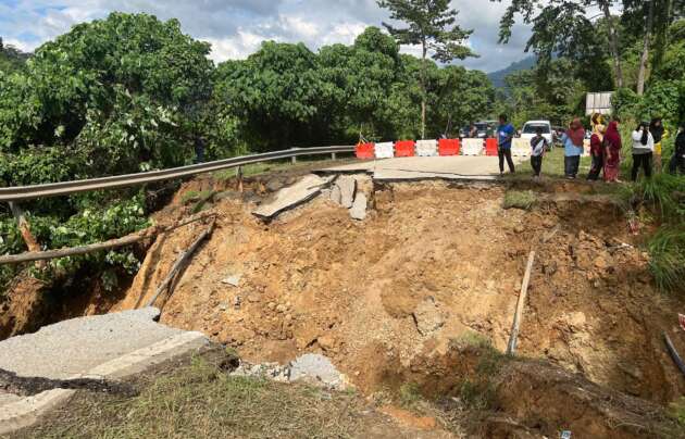 Jalan Gua Musang-Jeli collapses, closed to all traffic