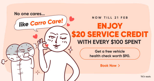 Carro Care Singapore – get $20 service voucher for every $100 spent and a free vehicle health check!