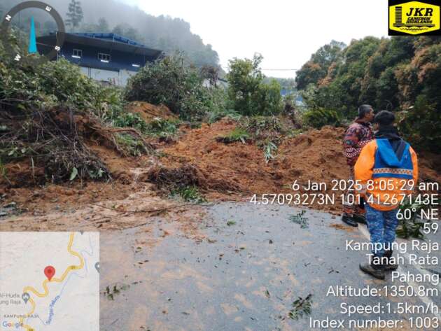 Landslide at Jalan Besar Kampung Raja blocks road to Cameron Highlands – alternative routes available