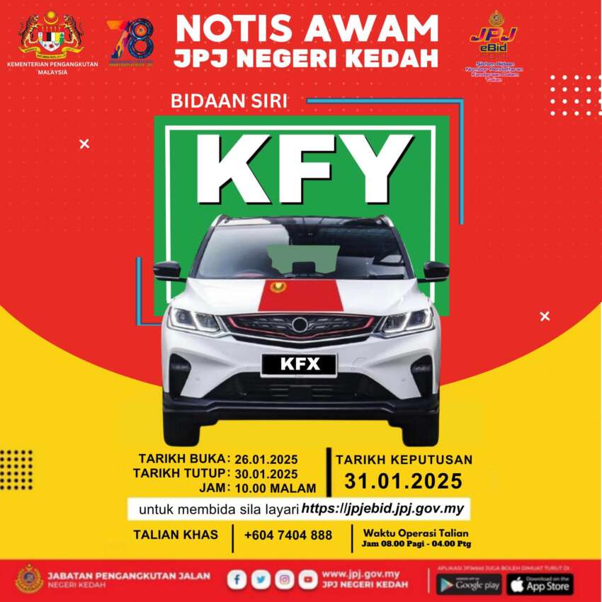 JPJ eBid: Siri KFY dan SU-N dibuka untuk bidaan 1876668