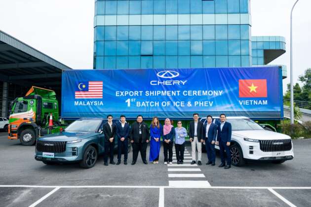 Chery mula eksport SUV Jaecoo LHD & RHD dari Shah Alam ke Vietnam, Thailand, Brunei, Filipina & S’pura
