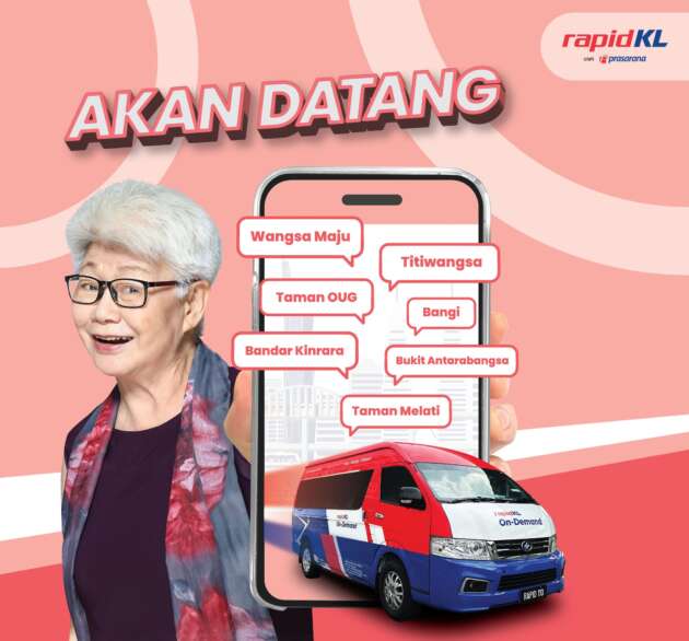 Perkhidmatan Rapid KL On-Demand bakal diperluaskan ke tujuh lokasi baharu tidak lama lagi