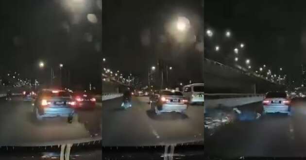 BMW 3 Series driver seen in viral video sideswiping motorcyclist after overtaking in a dangerous manner
