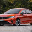 Honda City sedan 2025 dalam Phoenix Orange Pearl