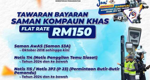 JPJ kutip lebih RM56 juta hasil bayaran kompaun khas kadar rata antara 3 Jan-6 Jun – libatkan 374,024 saman