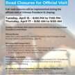 Chinese president Xi Jinping visit: road closures around KLIA Terminal 2, Putrajaya on April 15, April 17