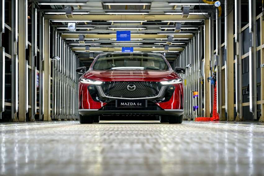 Mazda 6e export model rolls off Nanjing production line – EV coming to Europe, ASEAN; Malaysia soon? 1896793