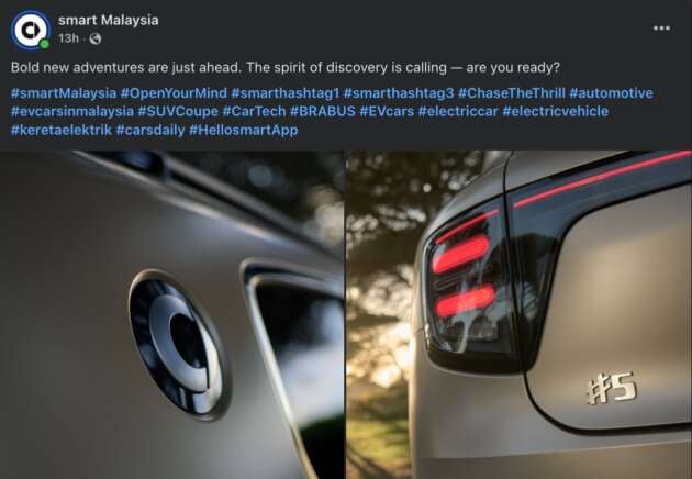smart #5 dalam teaser Malaysia – bakal dilancar?