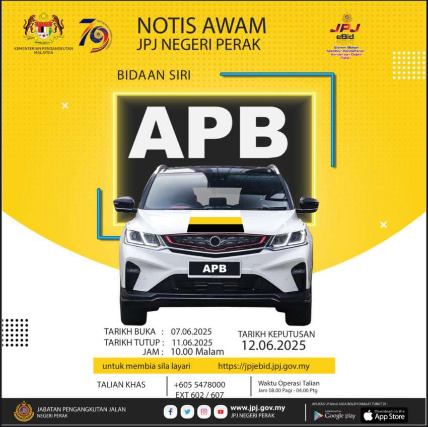 JPJ eBid: Siri BSK dan APB bakal dibuka bidaan 1921930