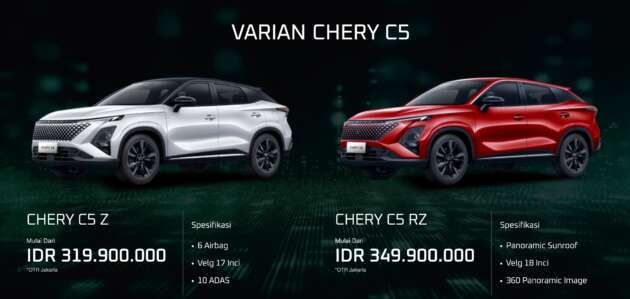 Chery C5 dilancarkan di Indonesia – Omoda 5 facelift dengan nama baru, suspensi multi-link, dari RM83k