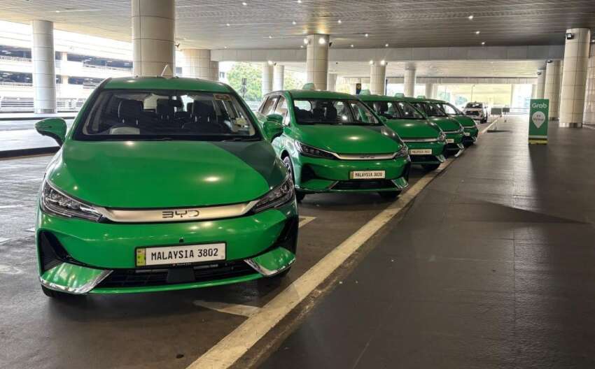 Grab Malaysia lancar perkhidmatan e-hailing EV dari KLIA – guna 10 MPV BYD M6 sebagai permulaan 1931345