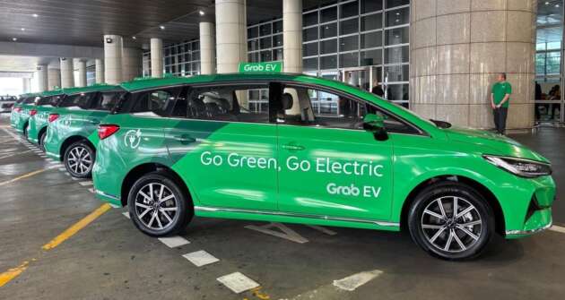 Grab Malaysia lancar perkhidmatan e-hailing EV dari KLIA – guna 10 MPV BYD M6 sebagai permulaan