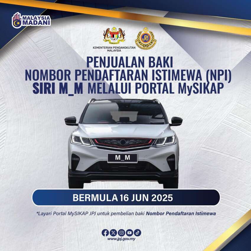Siri plat khas ‘M_M’ dan ‘VIPS’ yang masih berbaki dibuka untuk jualan melalui portal MySikap – JPJ 1927472