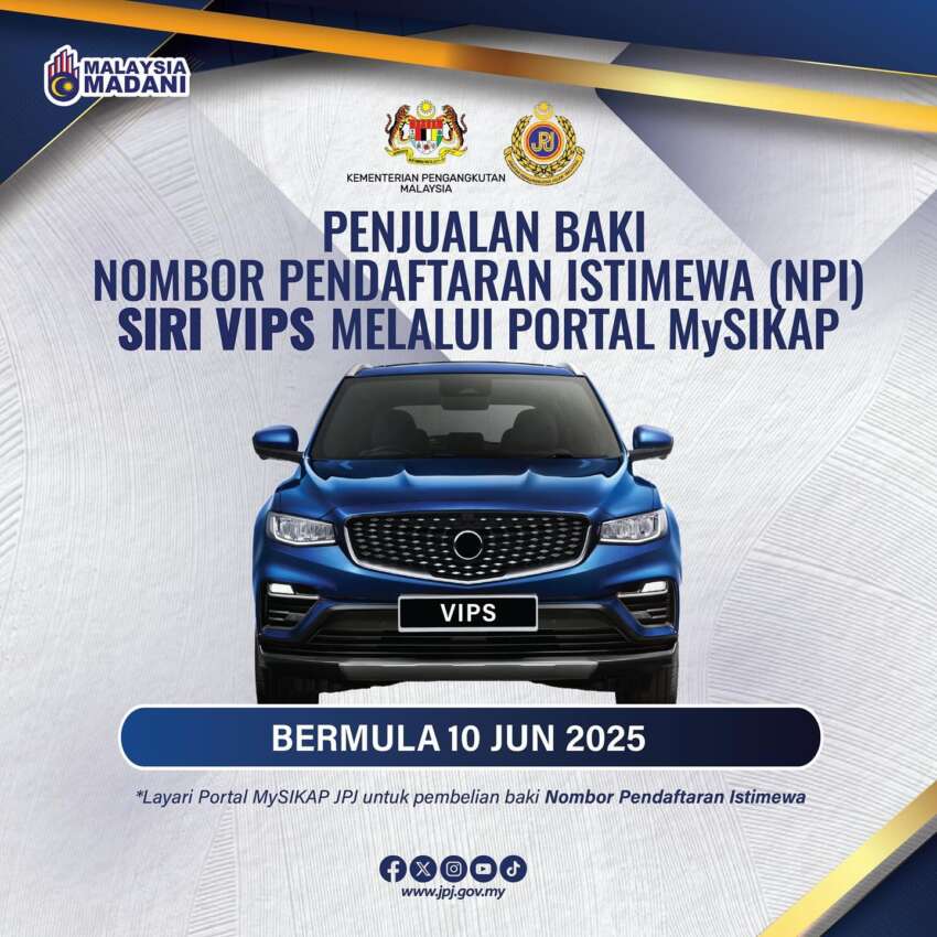 Siri plat khas ‘M_M’ dan ‘VIPS’ yang masih berbaki dibuka untuk jualan melalui portal MySikap – JPJ 1927473