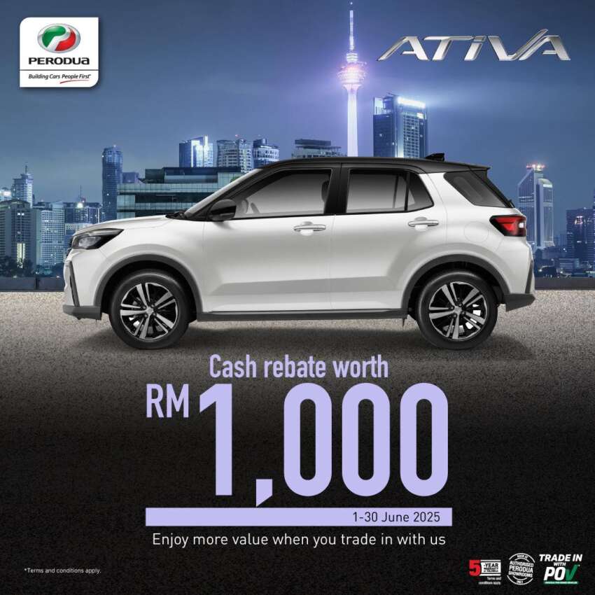 Perodua anjur promosi Jun 2025 – Ativa dapat rebat tunai RM1,000, diskaun RM4,000 untuk Aruz 1921790